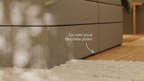 Opbergboxspring Jade - Bold touch, liver