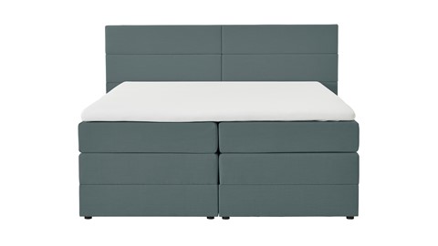 Opbergboxspring Pearl vlak met gestoffeerd matras, niagara