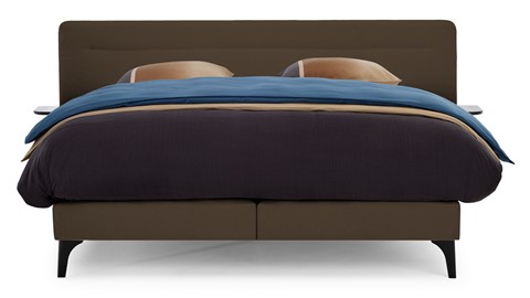 Boxspring Element Hallbar vlak met Balance matras, cappuccino