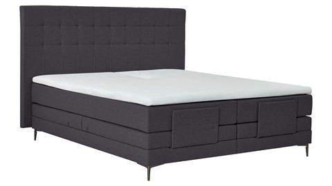 Boxspring Jade verstelbaar met gestoffeerd matras, anthracite