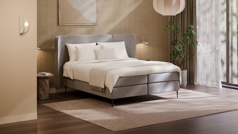 Boxspring Mesa - Warm wool, grey