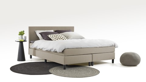 Box Owen Plus vlak met gestoffeerd matras, grey beige