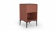 Nachtkast vierkant B Bright met 1 lade en poten, terracotta