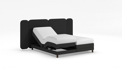 Elektrische boxspring Ridge met Kårlsson Excellence matras, anthracite