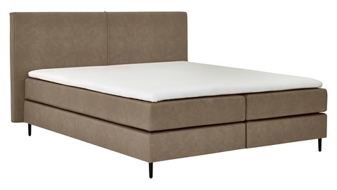 Boxspring Opal vlak met gestoffeerd matras, brown