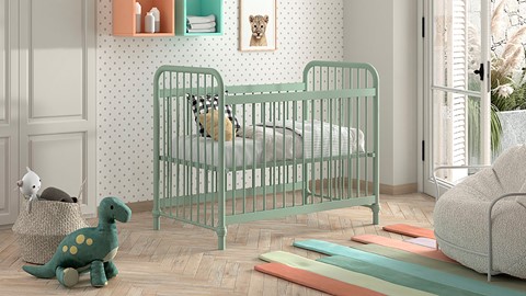 Babyledikant Bronxx, groen