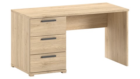 Kinderkamer Sam met bed, nachtkast, bureau en 3 deurs draaideurkast, eik