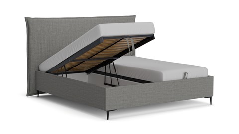 Opbergbed Morgan - Pure touch, zinc