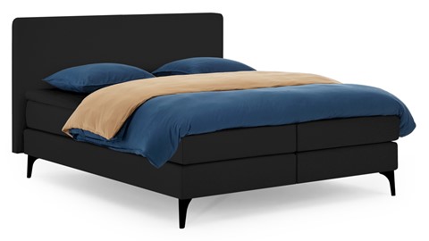 Boxspring Attraktiv Lykka vlak met gestoffeerd matras, black