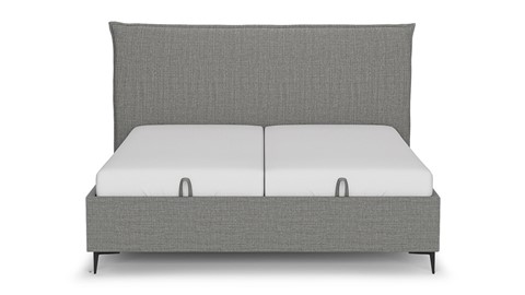Opbergbed Morgan - Pure touch, zinc