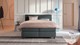 Boxspring Autentik Tunn vlak met gestoffeerd matras, anthracite