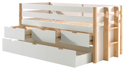 Kajuitbed Magrit met 3 laden, naturel
