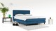 Boxspring Invito vlak met gestoffeerd matras, blauw