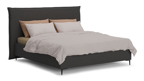 Opbergbed Morgan - Pure touch, charcoal