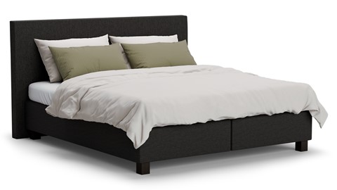 Boxspring Autentik Tunn met B Bright Platinum 200 matras, anthracite