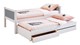 Bed met slaaplade Jip, wit/grijs