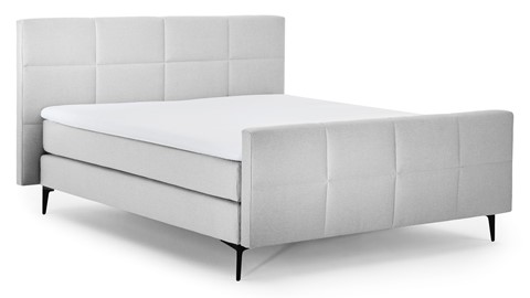 Boxspring Attraktiv Trendik vlak met gestoffeerd matras, light grey