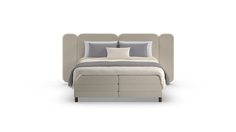 Elektrische boxspring Ridge - Wool look, natural