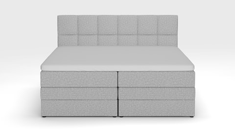 Opbergboxspring Jade - Linen touch, light grey