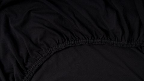 Hoeslaken Jersey topmatras, zwart
