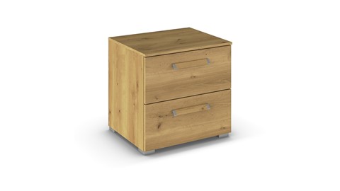 Nachtkast Elba met 2 laden, rustiek eiken