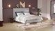 Boxspring Emerald met Silver Pocket Deluxe Foam matras, light grey