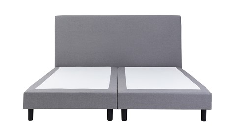 Boxspring Cisano vlak zonder matras, lichtgrijs