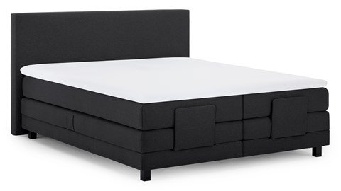 Boxspring Autentik Tunn verstelbaar met gestoffeerd matras, anthracite