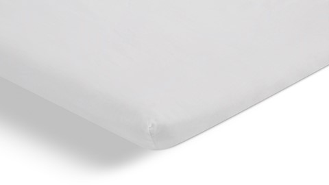 Hoeslaken Perkal splittopper, wit