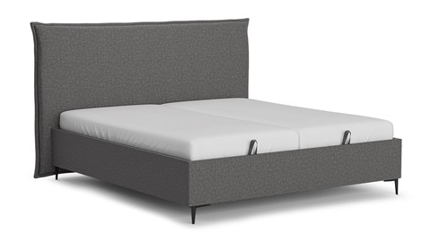 Opbergbed Morgan - Linen touch, dark grey