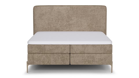 Boxspring Quartz - Velvet motif, taupe