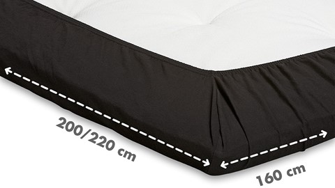Hoeslaken Beter Bed Select Jersey topper, zwart