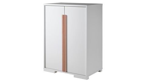 Hoogslaper Londen met nachtkast, bureau en kast, wit