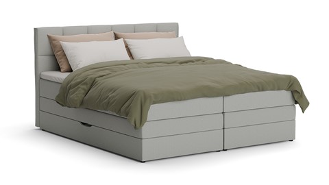 Opbergboxspring Jade - Bold touch, ashgrey
