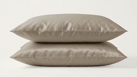 HappyBed Solid - kussensloop (set van 2 stuks), taupe