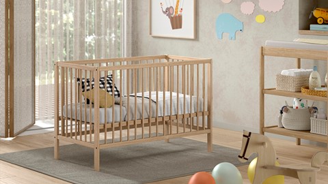Babyledikant Dino 60x120, naturel