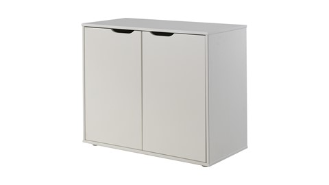 Halfhoogslaper Scott met bureau en 2 commodes, wit