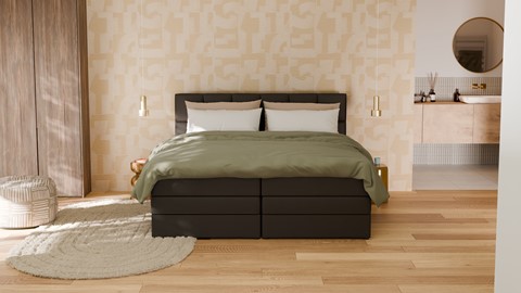 Opbergboxspring Jade - Matte leather, onyx