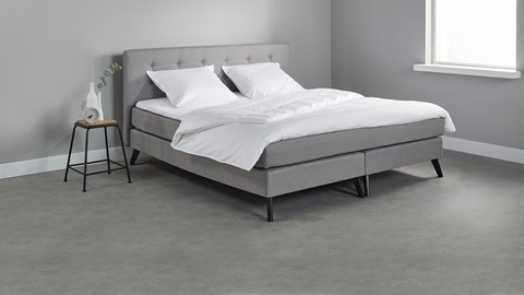 Box Nottingham met gestoffeerd matras, lichtgrijs