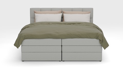 Opbergboxspring Jade - Bold touch, ashgrey