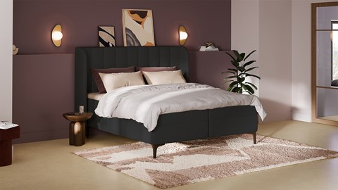 Boxspring Ivory - Pure touch, charcoal