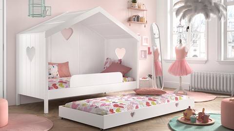 Slaaplade Amori huisbed, wit