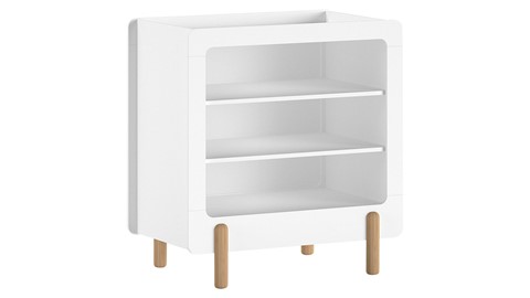 Babyledikant Smile met verzorgingstafel, wit