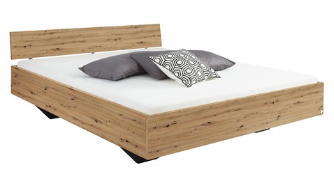 Bed Lex met hoofdbord, artisan eiken