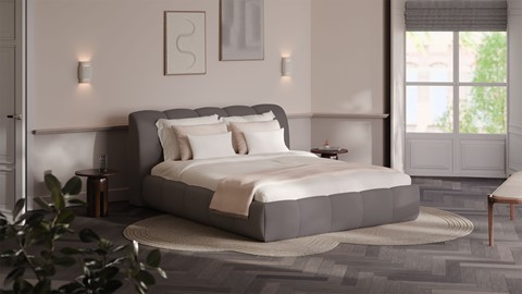 Bed Dune - Warm wool, dark grey