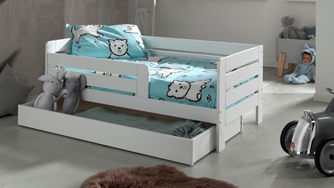 Babybed Toddler met bedlade, wit