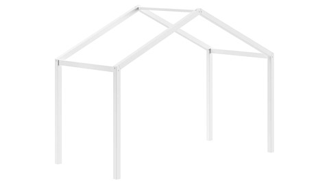 Dakframe bed Dallas, wit