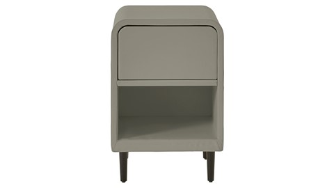 Nachtkast rond B Bright met 1 lade, taupe