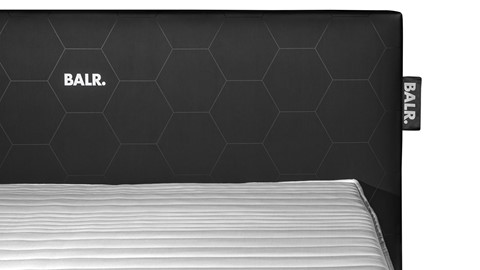 Boxspring BALR Experience vlak met gestoffeerd matras, neptun