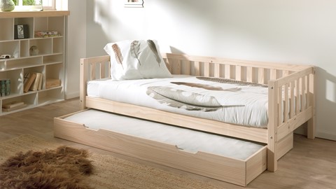 Kajuitbed Fritz met slaaplade, naturel